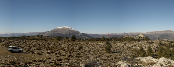 Panoramic picture viewing to La Sagra mountain