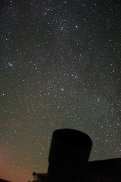 Winter sky at OLS with two comets