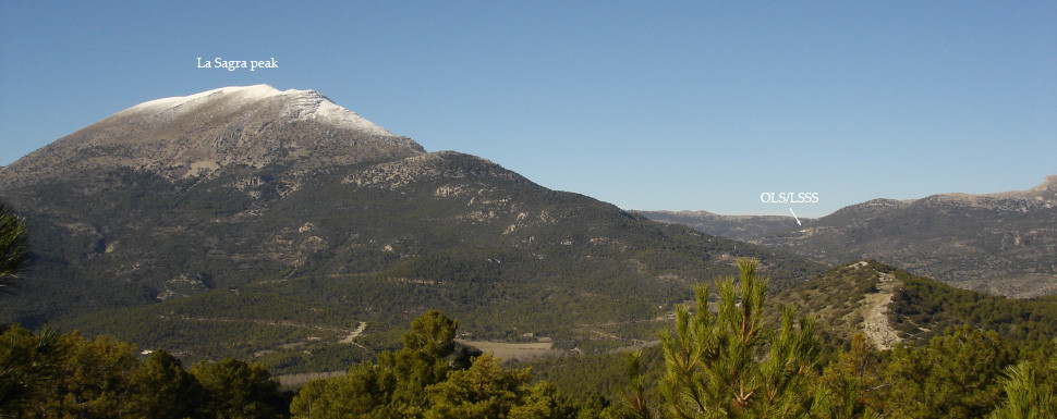 Location of OLS on a slope on the northern side of La Sagra mountain, province of Granada, Andalusia, Spain.